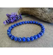 Lápisz Lazuli (Lazurit) ásvány karkötő 6 mm